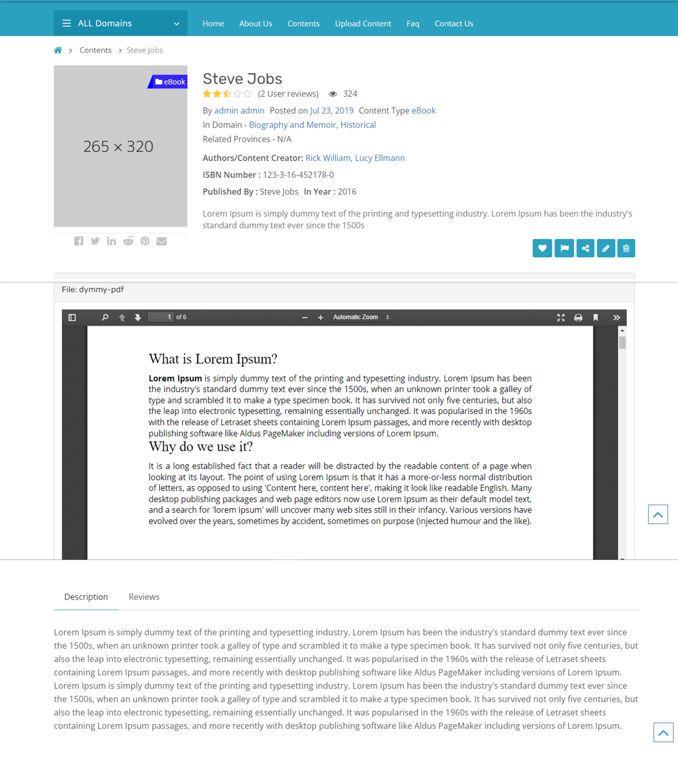 Content viewing and interactions