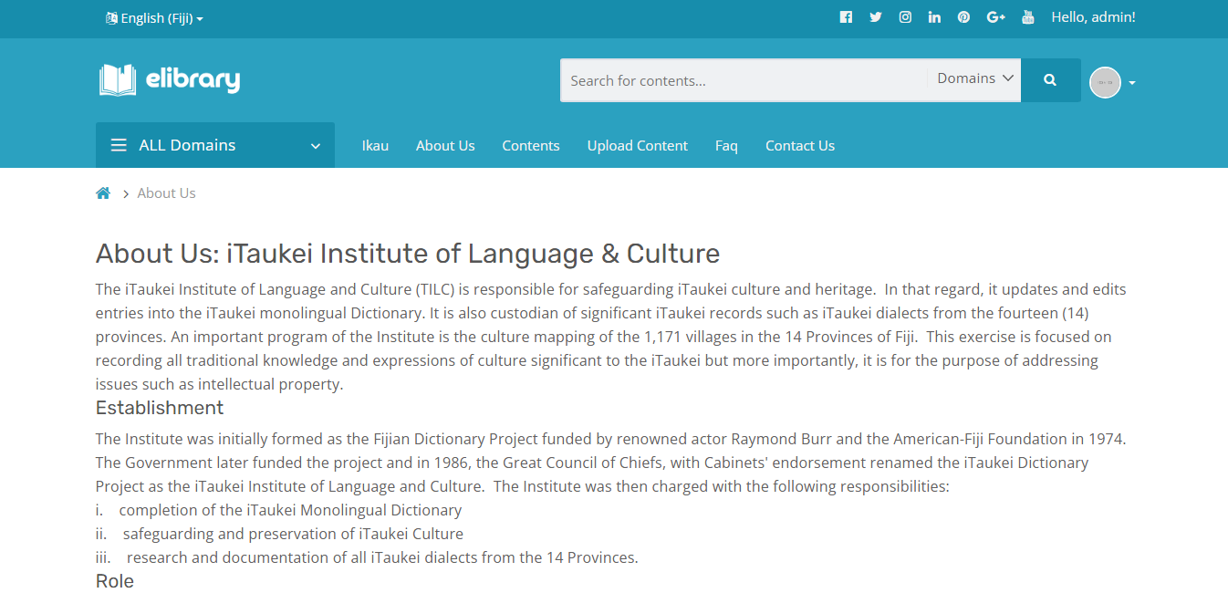 About Us Page