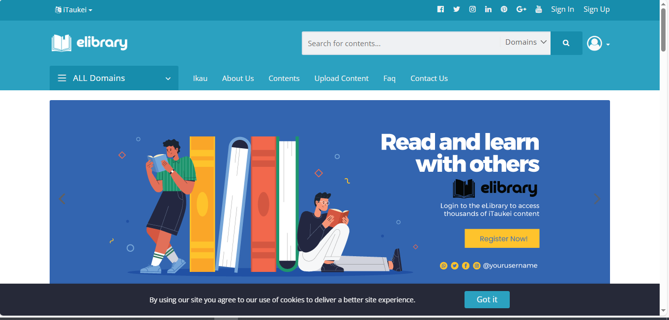 eLibrary Homepage